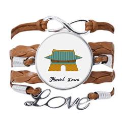 DIYthinker Südkorea Gwanghwamun Gate Armband Liebeskette Seil Ornament Armband Geschenk von DIYthinker
