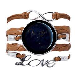 DIYthinker Universum Space Blue Planet Earth Armband Liebeskette Seil Ornament Armband Geschenk von DIYthinker