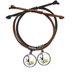 DIYthinker Wintersport Eiskunstlauf-Armband für weibliche Sportler, doppeltes Lederseil, Paar-Set, Geschenk von DIYthinker