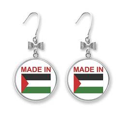 Made in Palästina Country Love Schleife Ohrringe Tropfen Ohrstecker Haken von DIYthinker