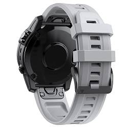 DJDLFA 22 x 26 mm Schnellverschluss-Armbänder für Garmin Fenix 7 7X 6X 5X 5 Plus 3HR 935 Smart Watch, offizielle Schnalle, Silikon-Armband, 22mm Fenix 7 epix, Achat von DJDLFA