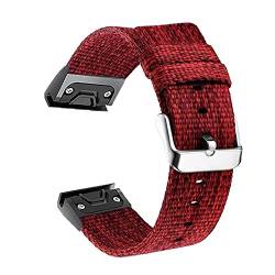 DJDLFA Uhrenarmband für Garmin Fenix 7 7X 6 6X 6S Pro 5 5X Plus 3 HR 935 Nylon Schnellverschluss Smartwatch Easyfit Armband, 26mm For Fenix 3HR D2, Achat von DJDLFA