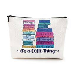 Inspired American Writer Book Cosmetic Bag Book Lover Gifts Colleen Hoover Fans Gift COHO Reader Club Gift Makeup Bag for Women Writer Fans Friend Coworker Colleague Birthday Christmas Halloween, von DJHUNG