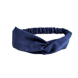 Wildleder Twist Stirnband Damen Haarband Schleife elastisches Stirnband Sport Haarband Stirnband Knoten Stirnband (Color : 10, Size : Size fits all) von DJLORD