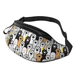 Cat Paw Crossbody Bag Runner Small Hip Pouch Bum Bag Running Waistpack Bumbag Beltbag Sport Slim Modisch Für Joggen Wandern Frau von DJNGN