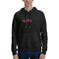 DJNGN Aprilia Hoodies für Herren, schwarzes Sweatshirt, Langarm-Pullover, Kostüm für Männer und Frauen, Geschenk für Teenager, lässiger Sportpullover von DJNGN