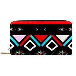 DJNGN Brieftasche für Frauen Clutch Geldbörsen für Frauen Kartenhalter Organizer Leder Reißverschluss Geldbörse Boho Bohemia Native American von DJNGN