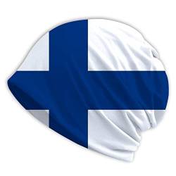 DJNGN Flagge von Finnland Beanie Chemo Mütze Krebs Kopfbedeckung Strickmützen Baggy Slouchy Schal Mütze für Erwachsene Frauen Männer von DJNGN