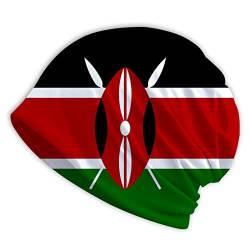 DJNGN Flagge von Kenia Beanie Chemo Mütze Krebs Kopfbedeckung Strickmützen Baggy Slouchy Schal Mütze für Erwachsene Frauen Männer von DJNGN