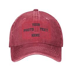 DJNGN Personalisierte Cowboyhüte mit Ihrem Text, Foto, benutzerdefinierte Baseballmütze, Verstellbarer Sommer-Sonnenhut, Sandwich, Papa, Hüte, Geschenk für Männer und Frauen von DJNGN