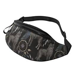 Dream Catcher Wolf Crossbody Bag Runner Small Hip Pouch Bum Bag Running Waistpack Bumbag Beltbag Sport Slim Modisch Zum Joggen Wandern Frau von DJNGN