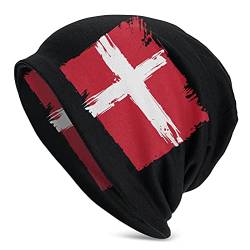 Flagge von Dänemark Dünne Strickmützen Herren Damen Hüte Unisex Hedging Caps von DJNGN