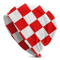 Kroatische Flagge Dünne Strickmützen Herren Damen Hüte Unisex Hedging Caps von DJNGN