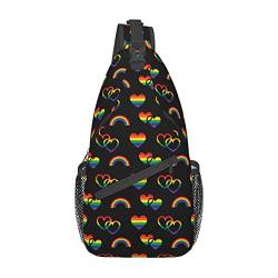 LGBT Pride Sling-Rucksack, Brusttasche, Umhängetaschen, Fitnessstudio, Radfahren, Wandern, Reisen, Tagesrucksack für Männer und Frauen von DJNGN