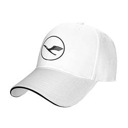 Lufthansa Sandwich Cap Baseball Cap Unisex Sonnenhut Verstellbarer Dad Hat Outdoor Sport Casquette für Herren Damen von DJNGN