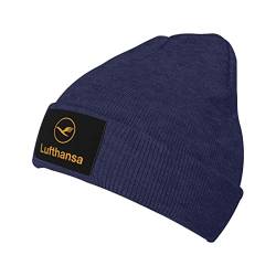 Lufthansa Strickmütze Erwachsene Beanie Mütze Outdoor Warme Winter Strickmütze Skull Cap für Damen Herren von DJNGN