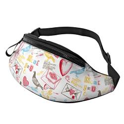 Pigeons and Love Crossbody Bag Runner Small Hip Pouch Bum Bag Running Waistpack Bumbag Beltbag Sport Slim Modisch Zum Joggen Wandern Frau von DJNGN