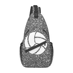 Slivery Volleyball-Sling-Rucksack, Reise-Crossbody, lässig, Brust-Umhängetasche, modische Gürteltasche von DJNGN