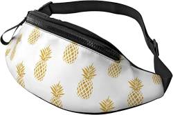 Sommer Gold Pine Lässige Gürteltasche für Männer und Frauen, Verstellbarer Gürtel, Gürteltasche für Reisen, Wandern, Radfahren, Laufen, Festival, Rave von DJNGN