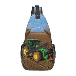 Tractor Farm Herren-Sling-Rucksack, Reise-Wander-Tagestasche, Umhängetasche. von DJNGN