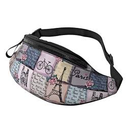 Vintage Paris Crossbody Bag Runner Small Hip Pouch Bum Bag Running Waistpack Bumbag Beltbag Sport Slim Modisch Für Joggen Wandern Frau von DJNGN