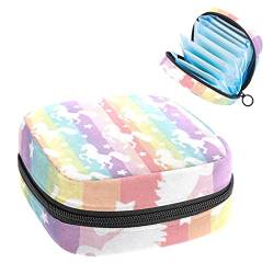 Damenbinde Aufbewahrungstaschen Stillpad Halter Bunte Einhörner Tragbare Periode Kit Tasche Feminine Produkt Beutel für Frauen Mädchen von DJROW