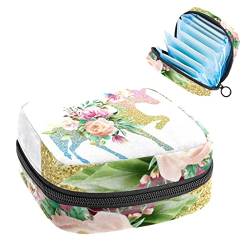 Damenbinde Aufbewahrungstaschen Stillpad Halter Einhorn mit Blume Tragbare Periode Kit Tasche Feminine Produkt Beutel für Frauen Mädchen von DJROW