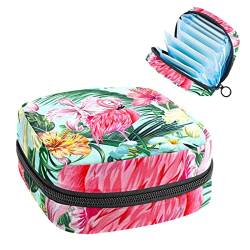 Damenbinde Aufbewahrungstaschen Stillpad Halter Flamingo Muster Tragbare Periode Kit Tasche Feminine Produkt Beutel für Frauen Mädchen von DJROW