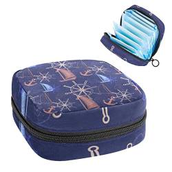 Damenbinde Aufbewahrungstaschen Stillpad Halter Segelboot Muster Tragbare Periode Kit Tasche Feminine Produkt Beutel für Frauen Mädchen von DJROW