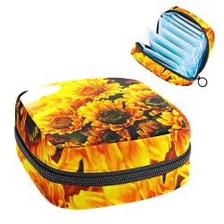 Damenbinde Aufbewahrungstaschen Stillpad Halter Sonnenlicht und Sonnenblume Tragbare Periode Kit Tasche Feminine Produkt Beutel für Frauen Mädchen von DJROW