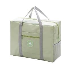 Faltbare Reisetasche mit großem Fassungsvermögen, Faltbare Reisetasche for Damen, geeignet for Reisen, Sport, Fitnessstudio (Color : Green) von DJSDN