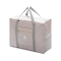 Faltbare Reisetasche mit großem Fassungsvermögen, Faltbare Reisetasche for Damen, geeignet for Reisen, Sport, Fitnessstudio (Color : Khaki) von DJSDN