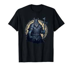 Cooles Wikinger Nordmänner Motiv - Odin nordischer Gott T-Shirt von DK1 Designs Vikings Signs Wikinger Symbole Zeichen