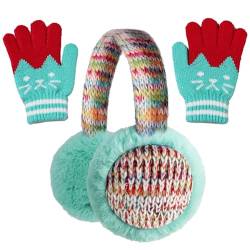 DKDDSSS 1PCS Ohrenwärmer, Ohrenwärmer Kinder Mädchen, Gestrickt, Ohrenschützer Kinder Winter Ohrenschützer Jungen Warme Plüsch für Mädchen, 4–10 Jahrehre von DKDDSSS