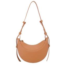 Halbmond Tasche Damen Kleine Handtasche Y2k Tasche Leder Moderne Crossbody Bag Hobo Bag Damen Kleine PU Dumpling Umhängetasche ketteTote Bag Aesthetic Half Moon Bag mit Zwei Verstellbaren von DKIIL NOIYB