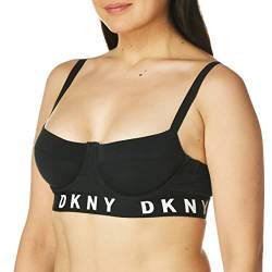 DKNY Damen Cozy Boyfriend Bügel Top BH, schwarz/weiß, 80C von DKNY