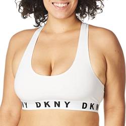 DKNY Damen Cozy Boyfriend Racerback Bralette BH, weiß/schwarz, Medium von DKNY