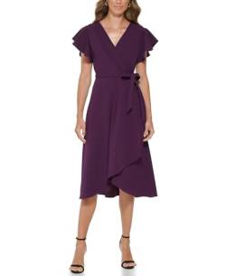 DKNY Damen Dd2g1305-wne-14 Kleid, Wein, 44 von DKNY