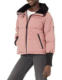 DKNY Damen Dkny Outerwear Women's, Quilted Jacket, čelo se zipem With Collar And Pockets JACKET, Rosewood, M EU von DKNY