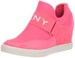 DKNY Damen Essential High Top Slip on Wedge Sneaker, Fuchsia, 39 EU von DKNY