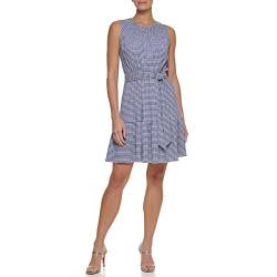 DKNY Damen Etuikleid Kleid, Marineblau/elfenbeinfarben, 46 von DKNY