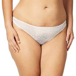 DKNY Damen Modern lace Trim Thong Tangahschen, Popeline Weiß, Medium von DKNY