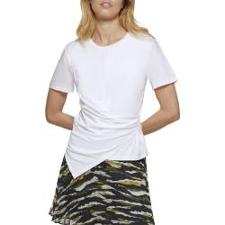 DKNY Damen P2ghoopm-wht-medium Hemd, Weiß, Mittel von DKNY