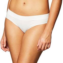 DKNY Damen Seamless Litewear Panty Unterwsche im Bikini-Stil, Popeline Weiß, Small von DKNY