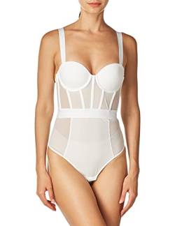 DKNY Damen Sheers Strapless Bodysuit Shapewear Ganzkrper-Body, Weiß, 80E von DKNY