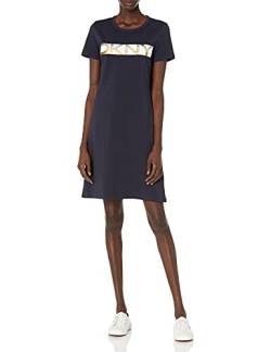 DKNY Damen T-Shirt Kleid, Mitternacht mit Ombre-Logo, X-Klein von DKNY