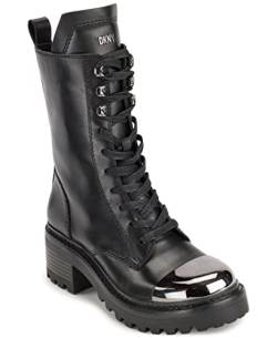 DKNY Damen Women's Womens Shoes Barnett Combat Boot, BLK/DK Gun, 38.5 EU von DKNY