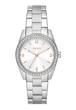 DKNY Damenuhren Nolita, Dreizeiger Uhrwerk, 26mm Silbernes Edelstahlgehäuse mit Edelstahlarmband, NY2920 von DKNY