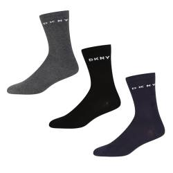 DKNY Elegante Designer-Knöchelsocken für Damen, 100% Baumwolle, 3er-Pack, Weiß, Einheitsgröße von DKNY