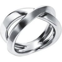 DKNY Fingerring Damen, aus Edelstahl, Silber, Gr. 50 (15,9mm) von DKNY